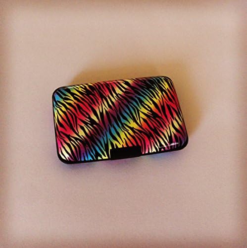 PompeiiHealth Wonder Wallet RFID Radiation Blocking Aluminum Credit Card Stylish & Cool Travel Case - Best Protection for your Bank Debit, ID, ATM, Cards against Scanning Criminals - Cool Slim Metal Business Card Holder! Waterproof Design to protect both Cards, Cash, and other important necessary items to carry! Will also Block and defray radiation from cell phone when together in pocket! Thin and lightweight! Includes Rubber Band for Secure Closure & Preventing Slippage in Pocket! (Stripes)