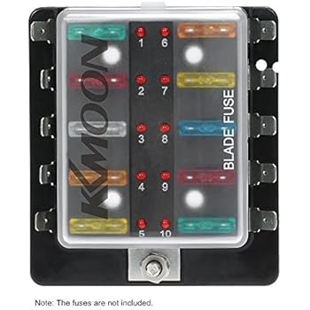 Amazon.com: DC 32V 10 Way Terminals Circuit Car Auto Blade ... marine reset fuse box 