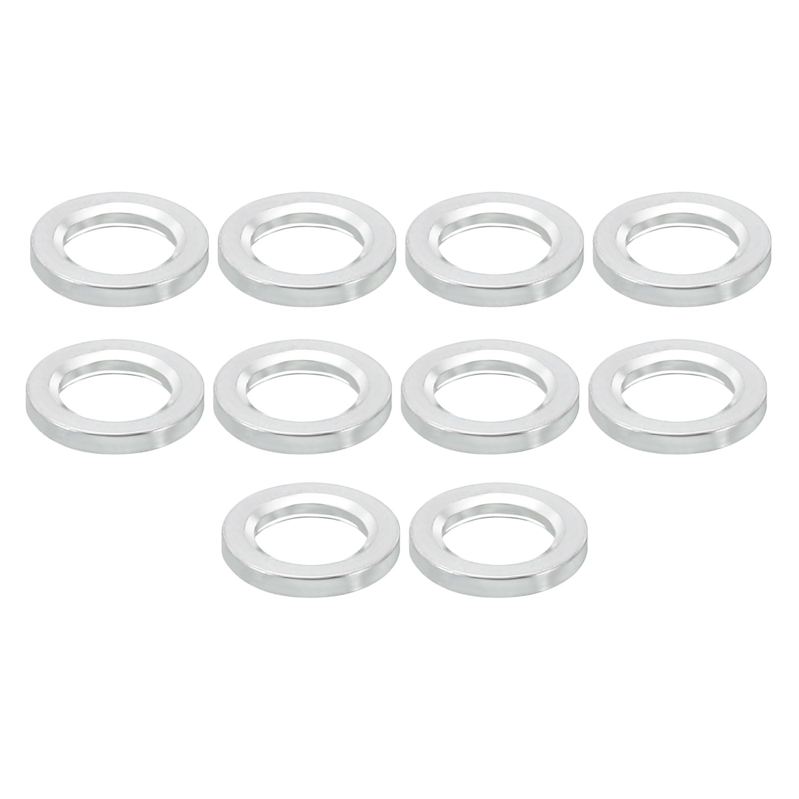 PATIKIL M6 Aluminum Spacers, 10 Pcs Metal Spacer Aluminum 6.2mm ID x 10mm OD x 1.5mm L Aluminum Spacer Screw Standoff Round for 1/4" or M6 Screw Bolts