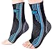 Doc Miller Ankle Brace Compression - 1 Pair Support Men Women Best Foot Sleeve Achilles Tendonitis Plantar Fasciitis Arthritis Fracture Reduces Swelling Pain Relief Orthopedic Stabilizer (Blue, L) primary