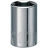 CRAFTSMAN Shallow Socket, Metric, 1/4-Inch Drive, 10mm, 6-Point (CMMT43508)