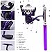 Freehawk Mini Carbon Fiber Telescopic Pen Fishing Rod Pocket Pen Fishing Pole Pocket Travel Fishing Rod Sea Fishing Rods + 2000 Aluminum Spinning Fishing Reel + Fishing Line (Purple )