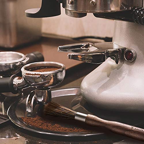 Kaffeepinsel Kaffeemühle Reinigungsbürste Kaffeemühle Bürste Natur Wildschweinborsten Walnuss Griff mit Aufhängungs-Band, Professionelle Ausrüstung für Ihre Barista Heimküche – Bild 6