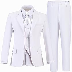 Boys Suits Size 5 Toddler Kids White Suits for Boys