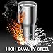 Kollea 18/8 Stainless Steel Tumbler Double Wall Vacuum Insulated Travel Mug Water Coffee Cup for Home, Office, School for Hot & Cold Drinks (Black)