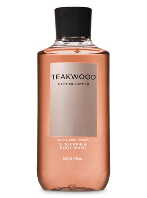 Bath Body Works Teakwood MenS 2-In-1 Hair Body Wash 10 Oz.