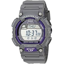 Casio Men's STL-S100H-8AVCF Digital Solar-Powered Gray Stainless Steel Watch with Gray Resin Band!
