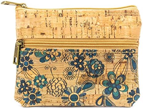 Natural Cork Purse Zipper Bag for Coin Purse Vegan Cork Wallet BAG-278
