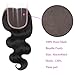 Brazilian Virgin Hair 3 Bundles with Closure Brazilian Body Wave 8A 100% Unprocessed Human Hair bundles With Lace Closure Natural Black Color by YAVVE (18