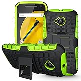 Moto E (2nd Gen) Case,Sophmy Hybrid Dual Layer Armor Protective Case Cover with kickstand for Motorola Moto E (2nd Generation / 2015 Release) (green)