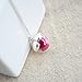 Red Rose Real Flower Glass Ball Pendant 925 Sterling Silver Chain Necklace