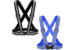 Fepdiu High Visibility Reflective Vest Safety Vest Running Reflective Gear Adjustable Reflective Vest for Walking,Jogging,Hiking,Night Cycling