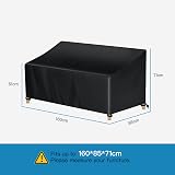 AWNIC 2 Seater Outdoor Sofa Cover 420D Waterproof 160x85x61/71cm view 2
