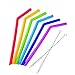 Outus Reusable Silicone Drinking Straws with Cleaning Brushes for RTIC and Yeti Tumbler, 8 Pieces
