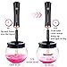 Makeup Brush Cleaner,Electric Brush Cleaner Machine Auto Brush Cleaner Set Portable Professional Brush Cleaner Dryer Cosmetic Brush Cleaning Tool Fast Clean & Dry Makeup Brushes in Seconds (Black)
