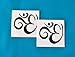 Temporary Tattoo - Yoga Om/Aum Set - Aum Semi-Permanent Tattoo - Yoga Gift and Accessory - Size 2.5