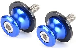 Goldfire 2pcs 8MM M8 X1.5 Motorcycle Swing arm Sliders Spools CNC Swing Arm Stand Screw for Kawasaki Z650 Z800 Z900 Z1000 Accessories(Blue)