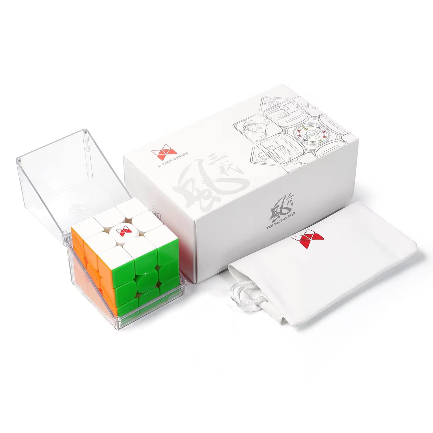 Taolele QY X-Man Tornado Speed Cube V3M 3x3 Flagship Version Stickerless Magic Cube Qy Tornado V3 M Puzzle Toys