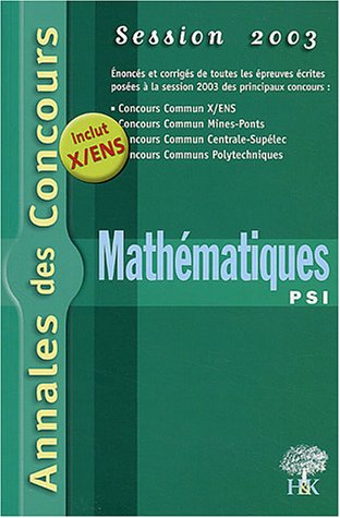 Mathématiques, PSI