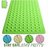Brooklyn Ice 15.7x27.5-Inch Anti Slip Suction Bath Mat, Green
