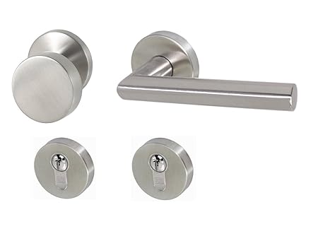 Edelstahl Türbeschlag TA-1206 R Wohn-PZ Türdrücker Türgriffe Türbeschläge Türklinke
