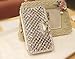 JANDM Compatible with Galaxy S6 Edge Plus case,Bling Crystal Rhinestone Leather Diamond Rhinestone Luxury Flip Wallet Card Skin Case Cover for S6 Edge+ Plus