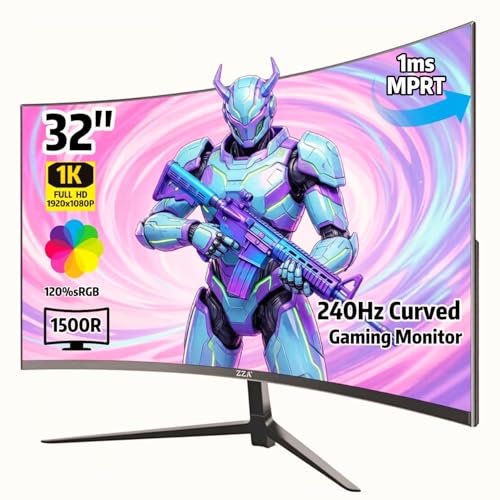 ZZA 32" Curved 240Hz Gaming Monitor