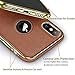 LOHASIC for iPhone X Case Xs Case Slim Leather Luxury PU Soft Flexible Bumper Defender Non-Slip Grip Anti-Scratch Shockproof Protective Cover Cases Compatible with iPhone X 10 Xs 5.8 inch (Brown)