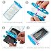 Universal Waterproof Case FITFORT 2 Pack Universal Dry Bag/Pouch Clear Sensitive PVC Touch Screen Compatible Phone X 8 7 6 Plus Galaxy S8 S7 Edge S6 S5 Note4 LG G5 up to 5.5 Inches(Black+Blue)
