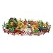 100-Pack Plastic Zoo Animal Toys - Zoo Animal Figures Set, Small Zoo Animal Figurines with Fake Props, Foliage, Fencing and Rocks, Includes Carrying Case - Box Dimensions: 10.5 x 6.7 x 8.2 Inches