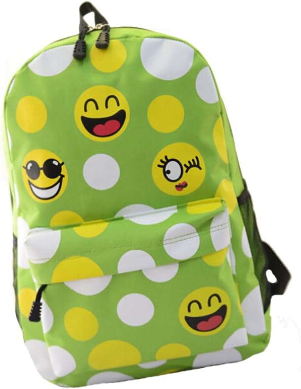 Yunsenshop Children's Nylon QQ Emoji School Backpack Cartoon Bag