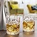 Elegant Whiskey Glass Set of 2 in a Spectacular Gift Box by Regal Trunk & Co. | 10 Oz Old Fashioned Lead Free Whiskey Glasses Set for Whisky Bourbon Scotch or Rum | Perfect Gift | Diamond Cut Design