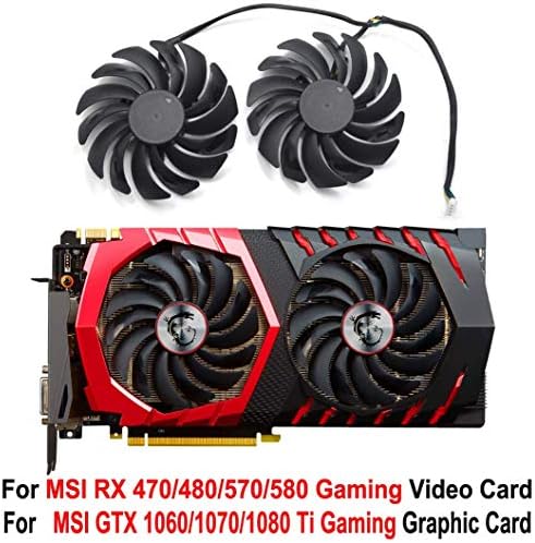95mm Dual Ball Bearing Graphics Cards Cooling Fan For Msi Gtx 1060 1070 1080 Ti Rx 470 480 570 580 Gaming Video Card Cooler Buy Online At Best Price In Uae Amazon Ae