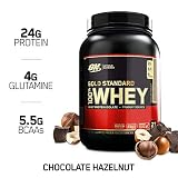 Optimum Nutrition Gold Standard 100% Whey Protein Powder, Chocolate Hazelnut, 2 Pound