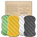 Konjac Body Sponge (4 Pack) Individually Wrapped Pure Konjac (White), Bamboo Charcoal (Black), Green Tea (Green), and Turmeric (Yellow) Konjac Sponges for Soft and Gentle Cleansing