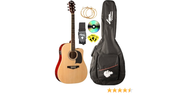 Amazon.com: Washburn de Lyon lg2tpak lg2tpak Guitarra Acústica con  sintonizador digital integrado : Instrumentos Musicales