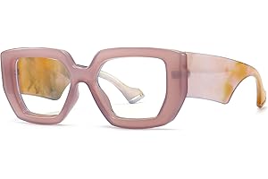 Breaksun Thick Frame Blue Light Glasses for Women Men Fashion Oversized Square Computer Gaming Eyeglasses