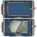 Airline Approved Soft Sided Pet Carrier by Mr. Peanut's, Low Profile Travel Tote with Fleece Bedding, Premium Zippers & Metal Safety Clasp, Under Seat Compatibility, Perfect for Cats and Small Dogs