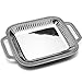 Wilton Armetale Flutes and Pearls Rectangular Serving Tray with Handles, 18-Inch-by-12-Inch - , Silver