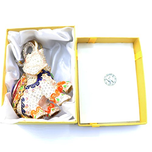 Waltz&F Cute big elephant Trinket Box Hinged Handpainted Figurine
