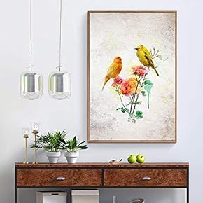 Floating Framed for Living Room Bedroom Vintage Flower...