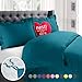 Nestl Twin Duvet Cover Set - Soft Double Brushed Teal Duvet Cover Twin XL, 2 Piece, with Button Closure, 1 Duvet Cover 68x90 inches and 1 Pillow Sham