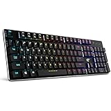 Mechanical Keyboard HAVIT RGB Backlit Wired Gaming Keyboard Extra-Thin &amp; Light, Kailh Latest Low Profile Blue Switches, 104 Keys N-key Rollover HV-KB395L (Black)