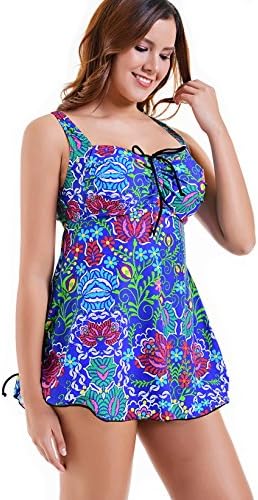 SUBOCA Women's Plus Size Swimsuit Tankini Tops Maternity Bathing Suit Swimming Shirt XL