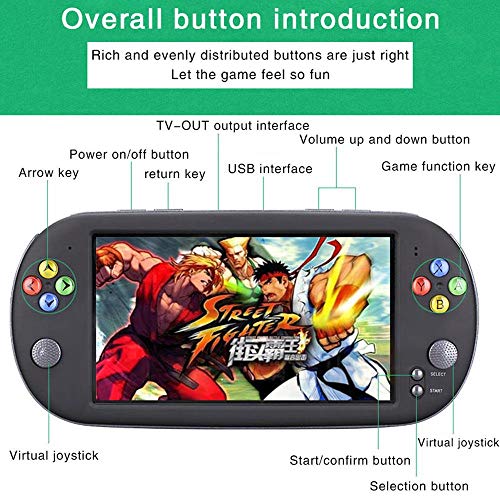 Goglor X16 Handheld PSP Game Console, 2019 New Retro Arcade Game Player with 7-inch HD Large Screen, 8GB Memory, HiFi Music Playback, Support CPS/GBA/SFC/MD/FC/GB/GBC - Thumbnail 4