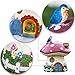 TERESA'S COLLECTIONS 6.9 Inch Mushroom Fairy House Garden Statues, Solar Powered Garden Lights for Outdoor Patio Yard Decorations