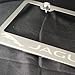 Polish Chrome Laser Engraved Jaguar Stainless Steel USA License Plate Frame With Engraved Steel Logo Screw Cap Combo 12.25