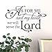 Wall Decals As for Me and My House Vinyl Wall Sticker for Bedroom Bible Verse Quotes Home Decor Sticker for Living Room Art Saying Church Pray Lettering Decoration Christian Spiritual Scripture
