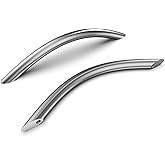homdiy 10 Pack 5 Inch Brushed Nickel Cabinet Pulls Arched Drawer Handles Solid Hardware for Kitchen and Bathroom Dresser