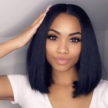 Amazon Com Original Queen Bob Straight Wig 13x4 Lace Front Wigs